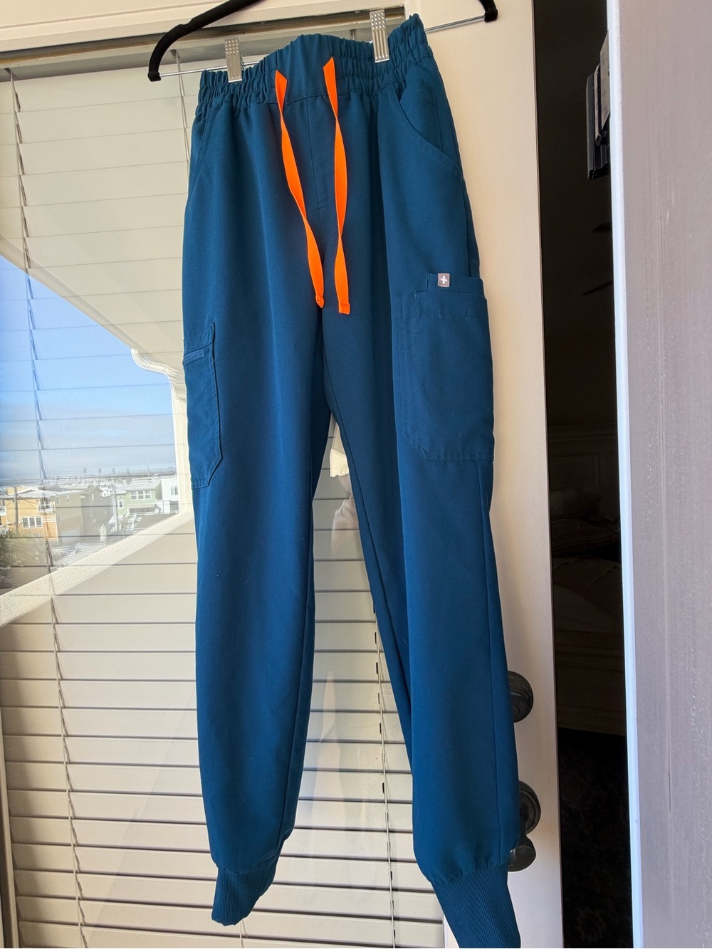 Figs Caribbean Blue XS High Waisted Jogger Scrub Pants